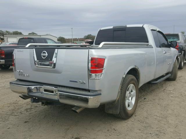 1N6BA06E78N350326 - 2008 NISSAN TITAN XE SILVER photo 4