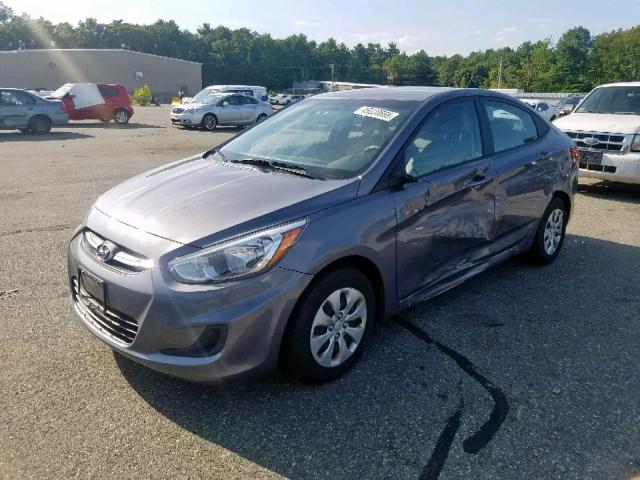 KMHCT4AE5HU220773 - 2017 HYUNDAI ACCENT SE GRAY photo 2