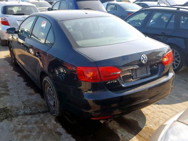 3VW1K7AJ2CM337623 - 2012 VOLKSWAGEN JETTA BASE 黑色 照片 3
