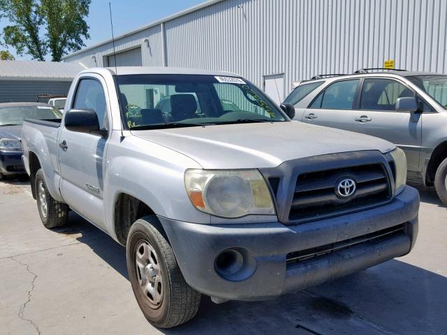 5TENX22N07Z325781 - 2007 TOYOTA TACOMA SILVER photo 1