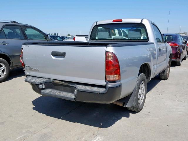 5TENX22N07Z325781 - 2007 TOYOTA TACOMA SILVER photo 4