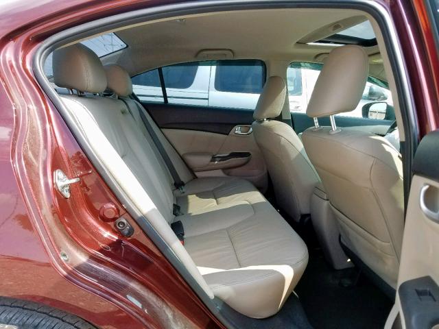 19XFB2F90EE059134 - 2014 HONDA CIVIC EXL 勃艮第红 照片 6