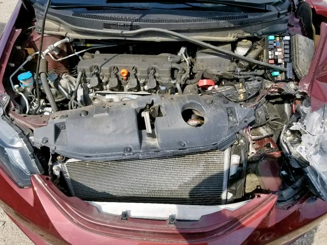 19XFB2F90EE059134 - 2014 HONDA CIVIC EXL 勃艮第红 照片 7
