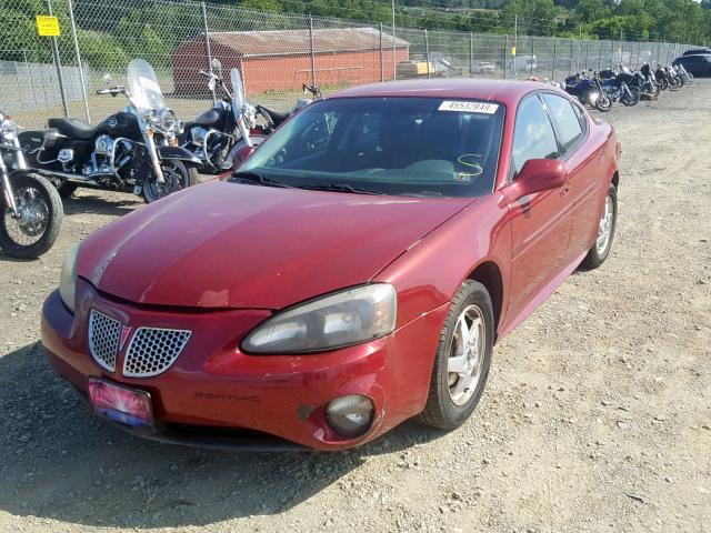2G2WP522X41294927 - 2004 PONTIAC GRAND PRIX RED photo 2