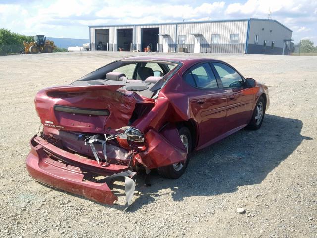 2G2WP522X41294927 - 2004 PONTIAC GRAND PRIX RED photo 4