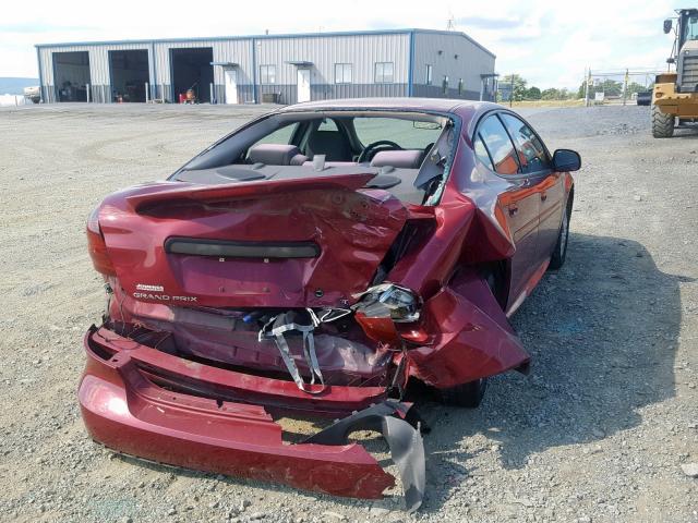 2G2WP522X41294927 - 2004 PONTIAC GRAND PRIX RED photo 9
