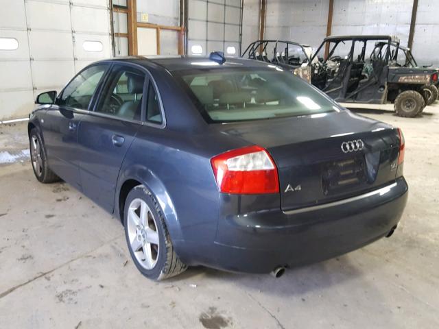 WAULT68E44A270501 - 2004 AUDI A4 3.0 QUA GRAY photo 3