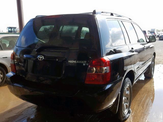 JTEGD21A250113151 - 2005 TOYOTA HIGHLANDER BLACK photo 4