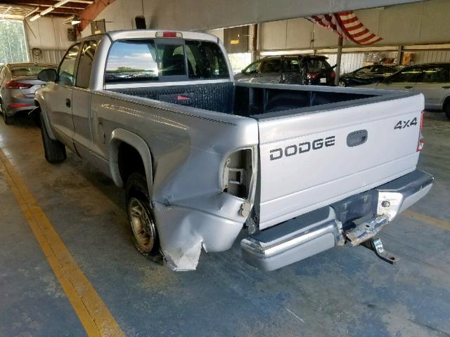 1B7GG22Y4XS249716 - 1999 DODGE DAKOTA GRAY photo 3