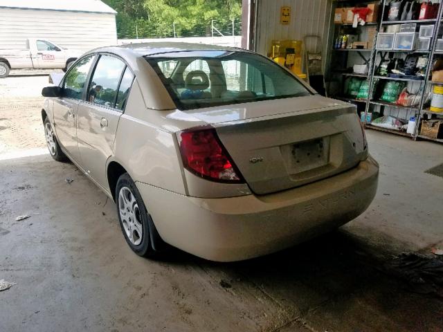 1G8AJ52F04Z207838 - 2004 SATURN ION LEVEL GOLD photo 3