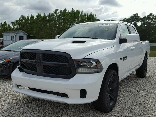 1C6RR7MT9JS268553 - 2018 RAM 1500 SPORT WHITE photo 2