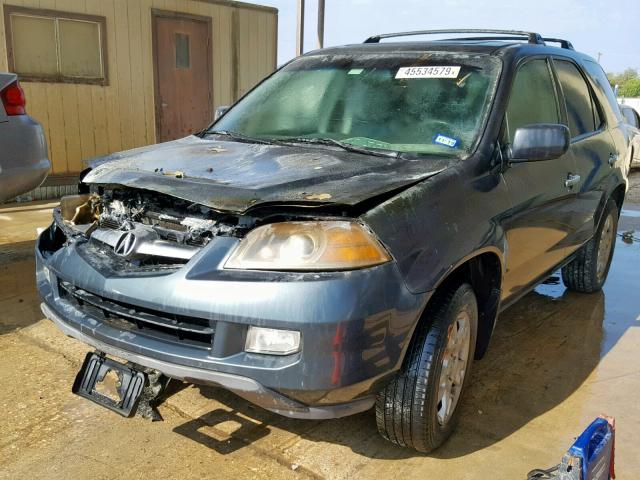 2HNYD18666H513192 - 2006 ACURA MDX TOURIN BLUE photo 2