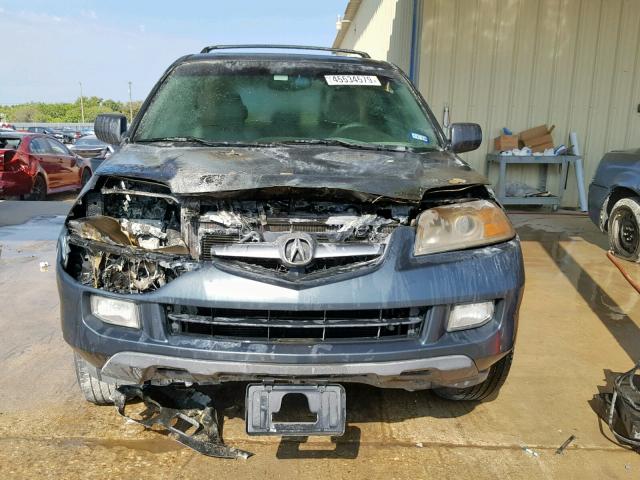 2HNYD18666H513192 - 2006 ACURA MDX TOURIN BLUE photo 9