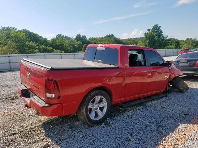 1C6RR7MT8DS585678 - 2013 RAM 1500 SPORT RED photo 4