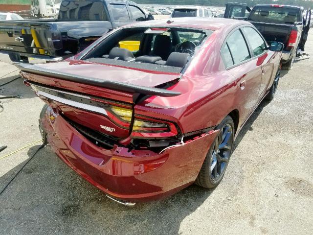 2C3CDXBG8KH507946 - 2019 DODGE CHARGER SX MAROON photo 4