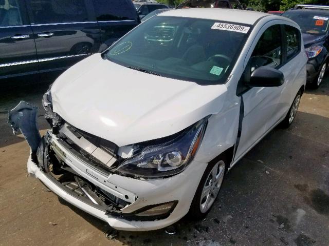 KL8CB6SA1KC731949 - 2019 CHEVROLET SPARK LS WHITE photo 2