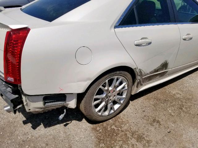 1G6DP5E32D0163559 - 2013 CADILLAC CTS PREMIU WHITE photo 9