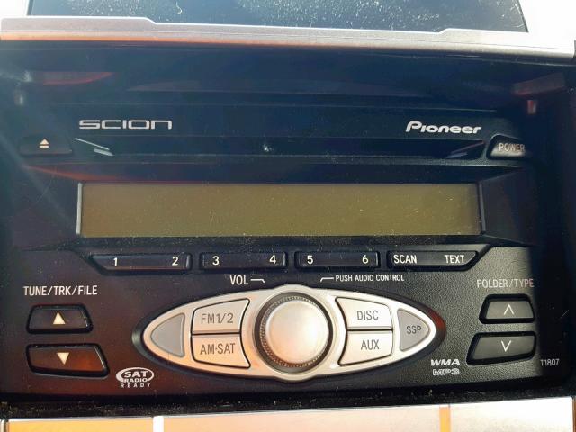 JTKDE177060103559 - 2006 TOYOTA SCION TC მუქწითელი ფოტო 9