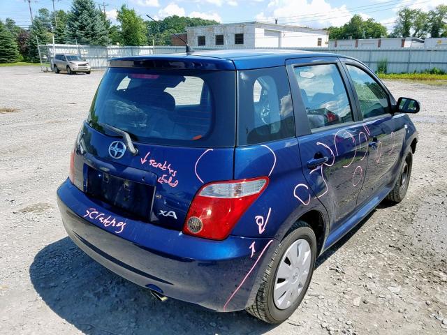 JTKKT624X65020747 - 2006 TOYOTA SCION XA BLUE photo 4