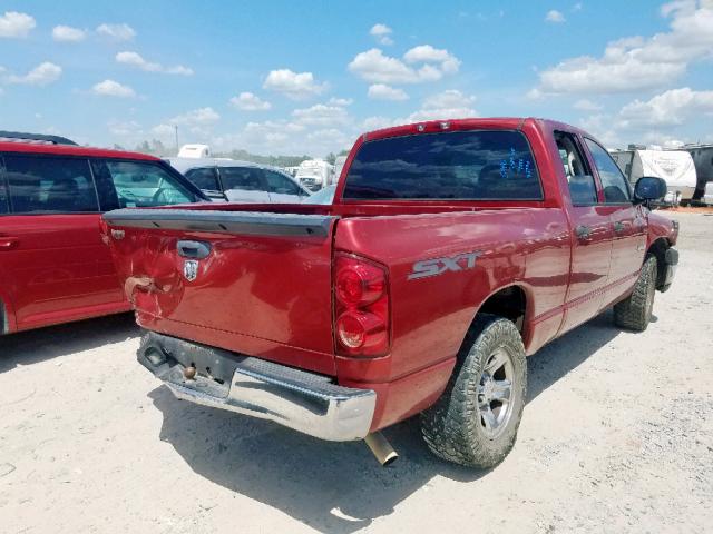 1D7HA18KX8J227896 - 2008 DODGE RAM 1500 S RED photo 4