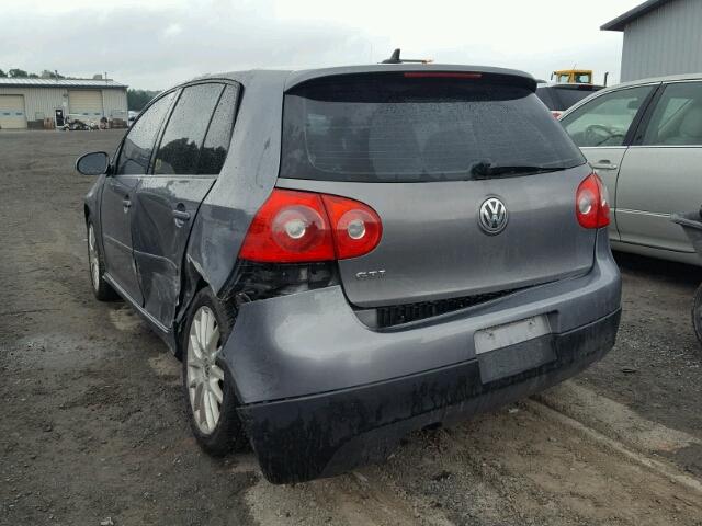 WVWGV71K27W099565 - 2007 VOLKSWAGEN NEW GTI GRAY photo 3