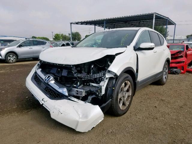 2HKRW1H81JH521920 - 2018 HONDA CR-V EXL WHITE photo 2