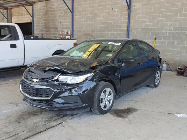 1G1BC5SM7H7177265 - 2017 CHEVROLET CRUZE LS BLACK photo 2