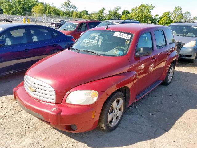 3GNBAADB8AS543654 - 2010 CHEVROLET HHR LS RED photo 2