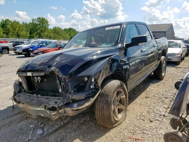 1C6RD7LT5CS168355 - 2012 DODGE RAM 1500 S BLACK photo 2