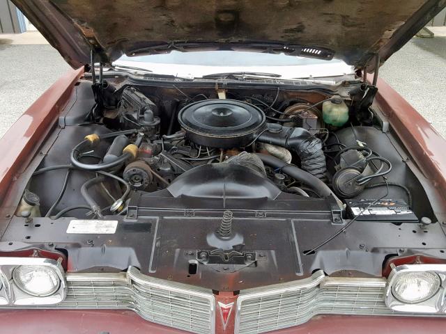 2P67W3P338311 - 1973 PONTIAC GRANDVILLE MAROON photo 7