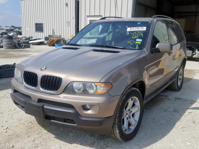 5UXFA13555LY12029 - 2005 BMW X5 3.0I BROWN photo 2