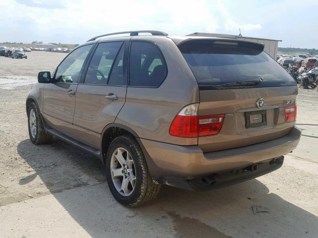 5UXFA13555LY12029 - 2005 BMW X5 3.0I BROWN photo 3