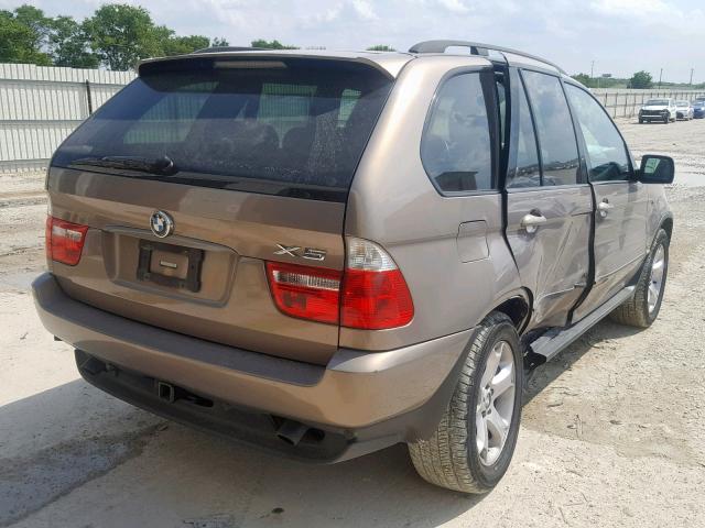 5UXFA13555LY12029 - 2005 BMW X5 3.0I BROWN photo 4