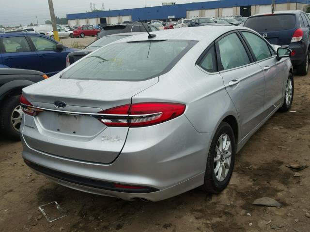 3FA6P0G74HR309206 - 2017 FORD FUSION S SILVER photo 4