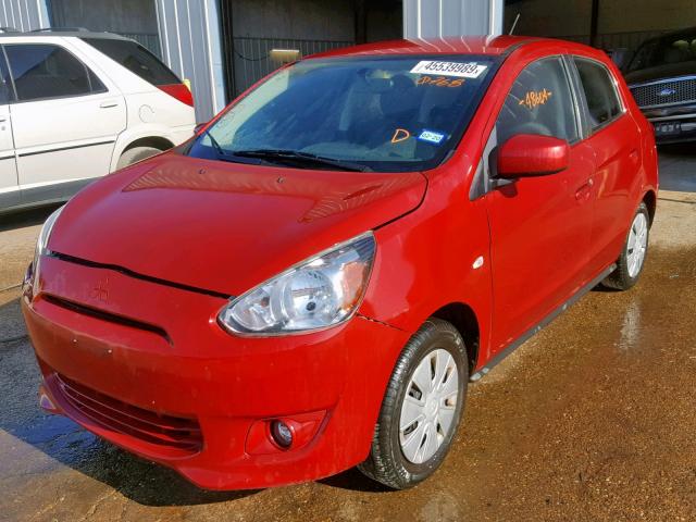 ML32A3HJ3FH000768 - 2015 MITSUBISHI MIRAGE DE RED photo 2