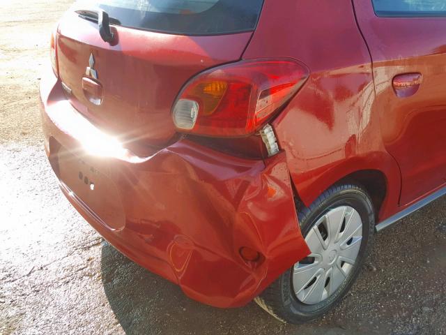 ML32A3HJ3FH000768 - 2015 MITSUBISHI MIRAGE DE RED photo 9