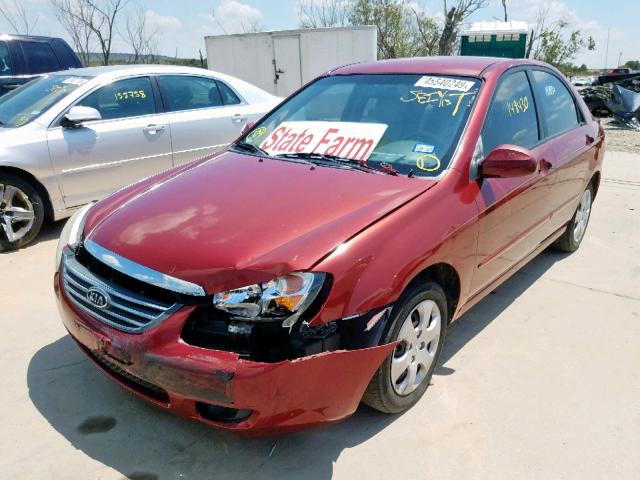 KNAFE121885528940 - 2008 KIA SPECTRA EX BURGUNDY photo 2