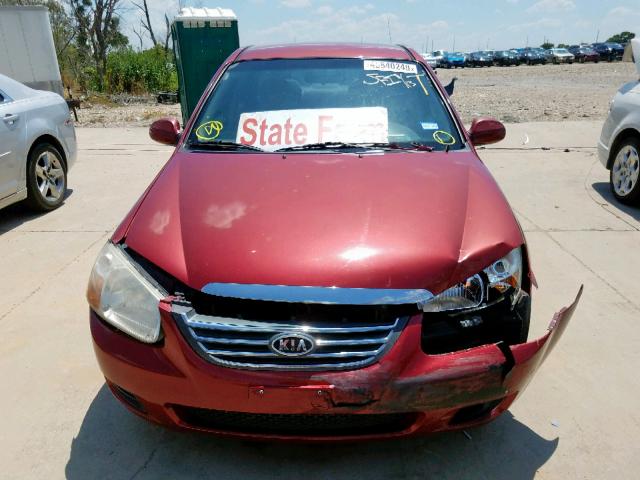 KNAFE121885528940 - 2008 KIA SPECTRA EX BURGUNDY photo 9