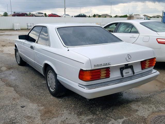 WDBCA45EXLA543617 - 1990 MERCEDES-BENZ 560 SEC WHITE photo 3