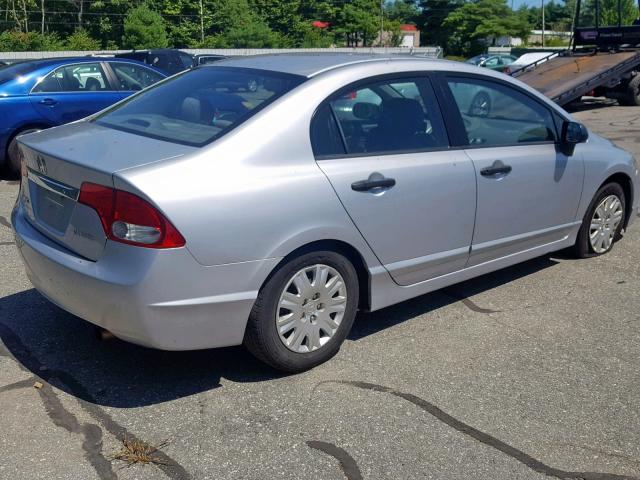 2HGFA15349H514833 - 2009 HONDA CIVIC VP SILVER photo 4