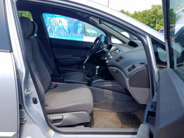 2HGFA15349H514833 - 2009 HONDA CIVIC VP SILVER photo 5