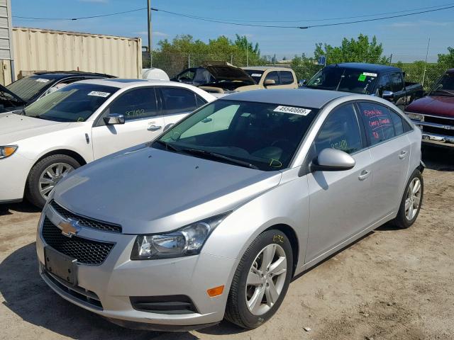 1G1P75SZ1E7143291 - 2014 CHEVROLET CRUZE SILVER photo 2