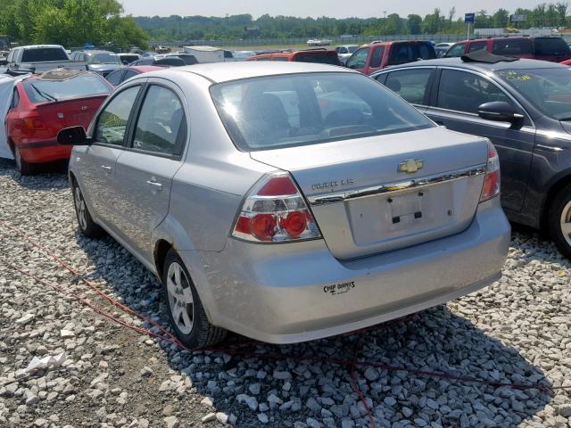 KL1TD56637B051170 - 2007 CHEVROLET AVEO BASE Сұр фото 3
