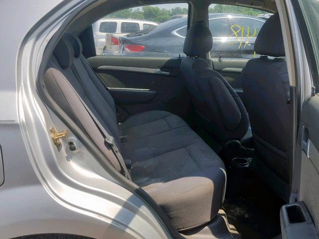 KL1TD56637B051170 - 2007 CHEVROLET AVEO BASE Сұр фото 6