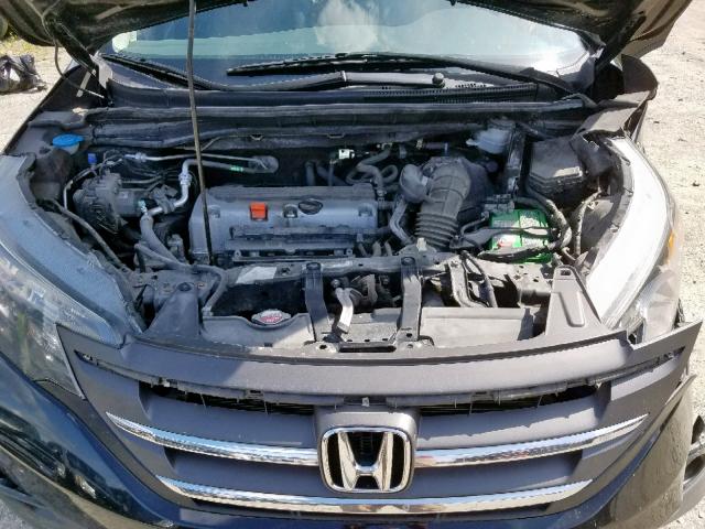 2HKRM4H77EH653973 - 2014 HONDA CR-V EXL BLACK photo 7