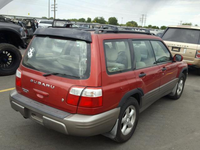 JF1SF65542H727781 - 2002 SUBARU FORESTER S RED photo 4