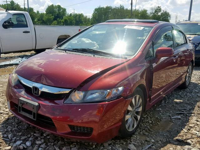19XFA16919E029899 - 2009 HONDA CIVIC EXL 勃艮第红 照片 2