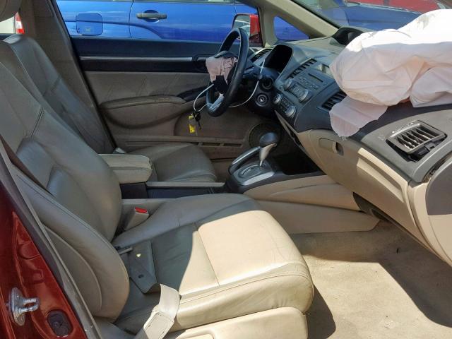 19XFA16919E029899 - 2009 HONDA CIVIC EXL 勃艮第红 照片 5
