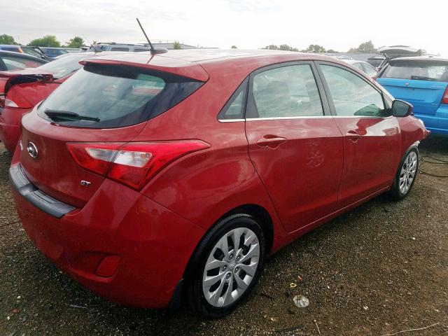 KMHD35LH4GU293746 - 2016 HYUNDAI ELANTRA GT RED photo 4