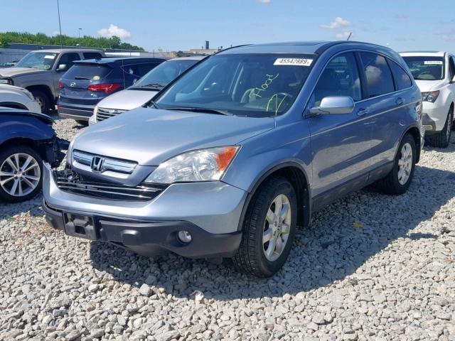 5J6RE48709L039324 - 2009 HONDA CR-V EXL BLUE photo 2